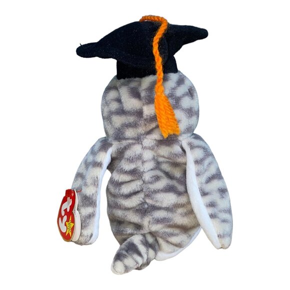 Ty Beanie Baby Owl "Wise" Class Of 99 Graduation Plush Toy - Picture 4 of 10